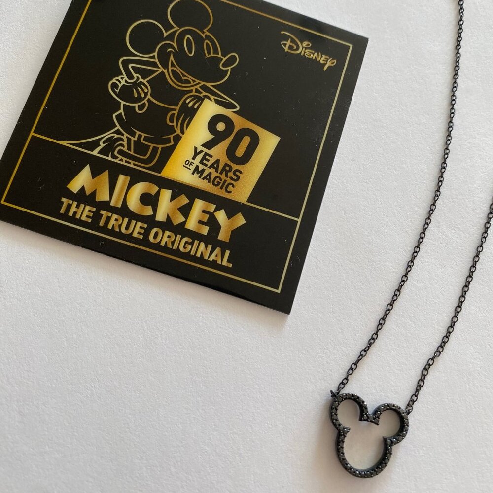 Mickey Mouse 90th Anniversary Black Diamond Necklace - Zales
